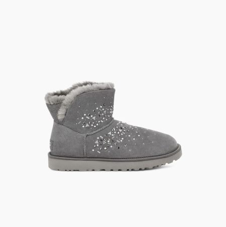 UGG Classic Galaxy Bling Mini Deep Grey Boots for Women (QEDB96312)